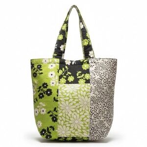 Handmade Floral Patchwork Tote Bag Print Mixed Pattern Market Bag